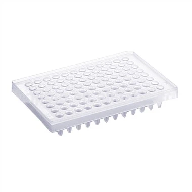 Laboratoriesteril halv{{0}}}kjol DNase RNase Free Clear 0,2 ml 96-brunnars PCR-platta